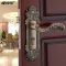 维沙华室内门锁欧式房门锁卧室门锁执手锁具门锁三件套装卫生间实木门锁 青古铜