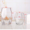 豪斯特丽/HOSTLY 简约花瓶 透明工艺玻璃花摆件 纯手工玻璃水培花瓶 几何玻璃花瓶 一对(2019-LH)