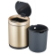 EKO 充电感应垃圾桶 家用不锈钢欧式垃圾筒 9285 香槟金 12L