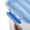 JEKO&JEKO 塑料透明收纳箱大号45L 2只装整理箱衣服零食收纳盒玩具收纳箱滑轮储物箱 蓝色SWB-511