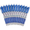 【2盒送20支笔芯 】齐心（COMIX） K35中性笔签字笔水笔按动碳素笔0.5笔芯12只装 蓝色12支