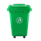 兰诗（LAUTEE） 户外大号垃圾桶 物业酒店环卫分类带轮垃圾桶 带盖商用家用果皮箱 绿色60L