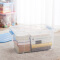JEKO&JEKO 塑料透明收纳箱大号45L 2只装整理箱衣服零食收纳盒玩具收纳箱滑轮储物箱 蓝色SWB-511