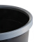 得力(deli)加厚耐用带压圈垃圾桶 9.5L清洁桶圆纸篓 黑/灰随机9555