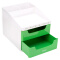 得力(deli)五格桌面收纳盒 抽屉式储物盒化妆盒 浅绿色8901 wddjd
