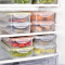 百露 厨房塑料透明方形保鲜盒储物盒饭盒冰箱冷藏盒水果干果杂粮密封盒 北欧绿单个