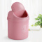 佳帮手 创意桌面垃圾桶迷你带盖小号垃圾筒家用客厅卧室桌上收纳桶 粉色圆顶垃圾桶