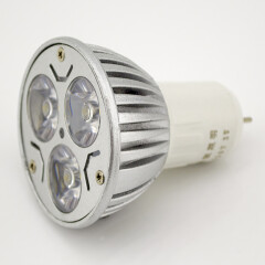 倍靓LED全球电压220V射灯灯杯3W插脚灯泡50mm不配变压器可送插头GU5.3 3601 暖黄