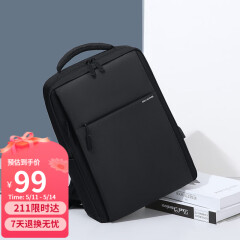 高尔夫（GOLF）商务双肩包男15.6英寸笔记本电脑包出差旅行男士背包时尚书包黑色