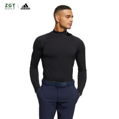阿迪达斯 （adidas）高尔夫服装新款男士长袖T恤休闲运动上衣 新款 HG1739黑色 XXL