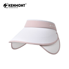 卡蒙（Kenmont）可伸缩帽檐防紫外线遮脸跑步空顶帽女夏高尔夫运动速干防晒帽6034 珍珠粉 适用头围（55-59cm）