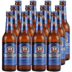 艾丁格德国原装进口啤酒艾丁格无醇小麦啤酒 ERDINGER 330mL*12瓶