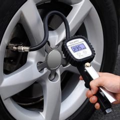 酷莱普汽车胎压计胎压监测高精度数字胎压表 LED数显大屏幕充气表 可放气 轮胎检测器加气表 KLP-86003(背挂+2节电池)