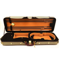 里歌 LIGE小提琴方形双肩琴盒子/包带锁带湿度计表盖布防震防水轻便琴盒LVP-106 帆布拉链小提琴盒