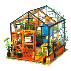 若来diy小屋艺术屋生日礼物手工制作木制建筑拼装模型房子玩具创意 凯西花房