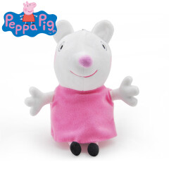 小猪佩奇peppapig粉红猪小妹佩佩猪男女孩过家家玩具毛绒公仔 19cm 苏