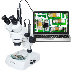 BELONA双目/三目连续变倍体视数码显微镜上下双光源维修解剖珠宝鉴定 3标配+300W像素电子目镜