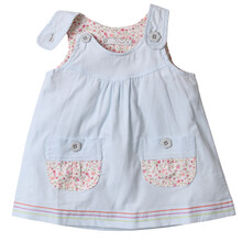 2014春秋款女童灯芯绒田园碎花裙G589 