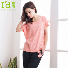 爱帝<em>睡衣</em>纯棉家居服<em>短袖</em>针织<em>棉</em>夏季女士100%