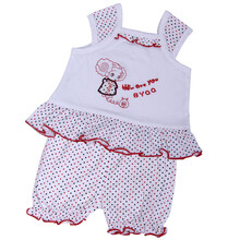 儿开 婴幼儿夏装外出服女<em>宝宝背心短裤套装</em>纯