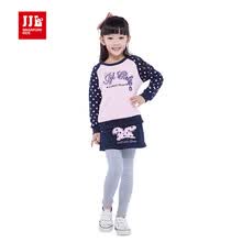 季季乐童装 春季<em>女童长袖</em>卫衣裤裙<em>两件套</em>套装