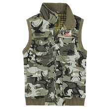 战地秋冬新款<em>男士</em>户外休闲沙漠<em>迷彩</em>服装<em>马甲</em>背