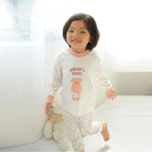 小番薯 <em>竹纤维</em>肩扣儿童内衣套装圆领<em>女童睡衣</em>