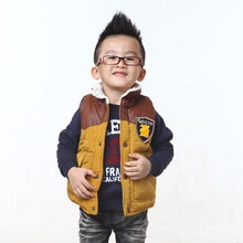卡卡奴比 2013冬款儿童<em>棉马甲</em> 时尚<em>休闲</em>童装背