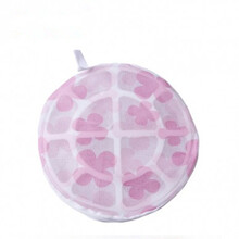 带支架细网印花<em>文胸护洗袋</em> 洗衣网袋 粉 16cm