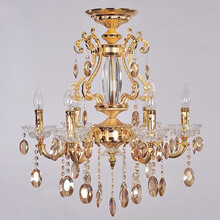 上海欧普顶级欧式水晶灯客厅灯复式别墅蜡烛K