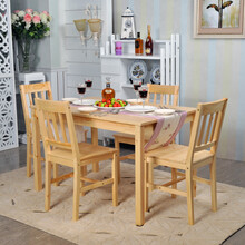 青岛一木家具 松木餐桌椅组合套装 宜家简约田
