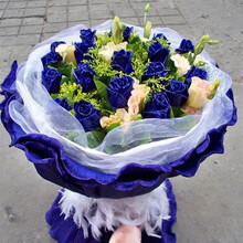 思念物语 当天鲜花速递 11枝蓝玫瑰全国快递 北