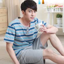 韩琦丝2014纯棉<em>睡衣男士夏季</em>新款<em>男士睡衣</em>短