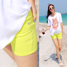 <em>孕妇</em>装夏装 时尚 韩版糖果色<em>孕妇短裤</em> 新款<em>夏季</em>