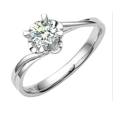 【冉爱珠宝】四爪扭臂<em>钻石女戒指</em> 显大款 新婚