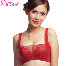 魅力曲线无钢圈上托聚拢调整型文<em>胸罩U型</em>透气