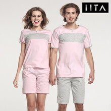 IITA 夏季新品针织棉<em>睡衣</em>休闲舒适家居服男女套