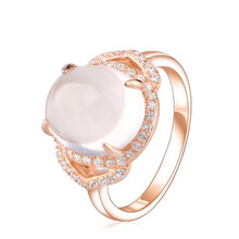 非常泰 925银镀玫瑰<em>金戒指 女款</em>韩版 潮人个性