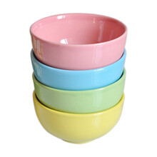 包邮!色控时尚高温彩色陶瓷餐具 <em>家有儿女</em>4.5寸