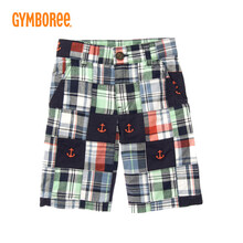 Gymboree/金宝贝 春款 船锚<em>格纹</em>拼布<em>短裤</em> 140