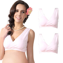 银珊瑚 <em>孕妇</em>内衣棉质哺乳<em>文胸</em>无钢圈防下垂减