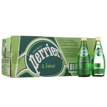 法国进口 巴黎水青柠味天然含汽矿泉水330ml*