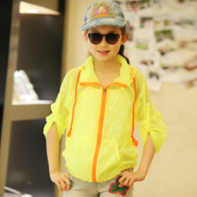童装夏装新款女童防晒衣<em>儿童薄外套</em>上衣拉链开
