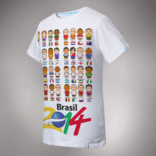 TEE7-2014夏装巴西世界杯Q版全明星足球俱乐