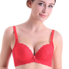 <em>雅黛丽</em>2014年新款<em>文胸</em> 水袋定型经编蕾丝3/4杯