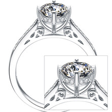 珂兰<em>钻石</em>GIA钻石定制 <em>钻石女戒指</em>群镶结婚钻戒