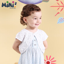 迷你铅笔童装 夏款女<em>宝宝</em>V领<em>针织开衫</em> 女童婴