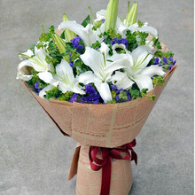 香水百合花束 生日礼物 同城鲜花速递 西安昆明