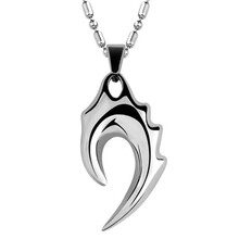 MissU 男项链 男士吊坠 火焰 时尚钛钢男士吊坠