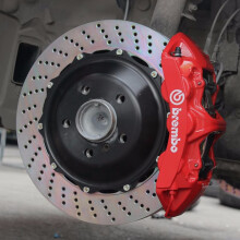 布雷博（Brembo）GT 六四活塞刹车卡钳套件 进口 适用于宝马奥迪奔驰德系日系等 红色 GT6 6活塞405前轮（两个轮子）